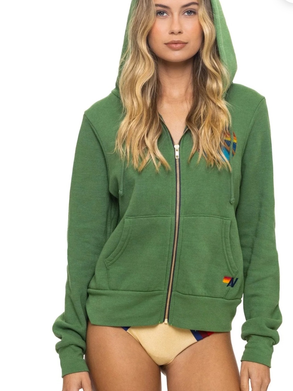 Aviator Nation All Seasons Circle Zip Hoodie - Unisex - Palm - Picture 2 of 16